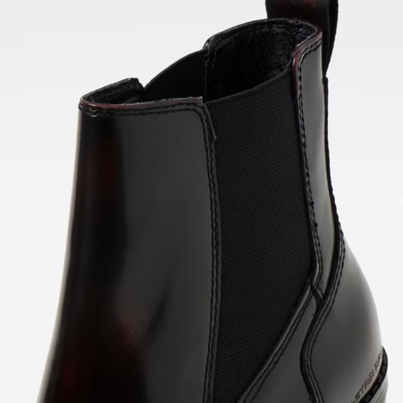 ❤️ BNWT ❤️🔥 Leather G-STAR "Tacoma" Boots (Bordeaux) - Size 35/Size 5 Women's - Picture 5 of 11